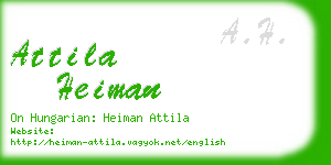 attila heiman business card